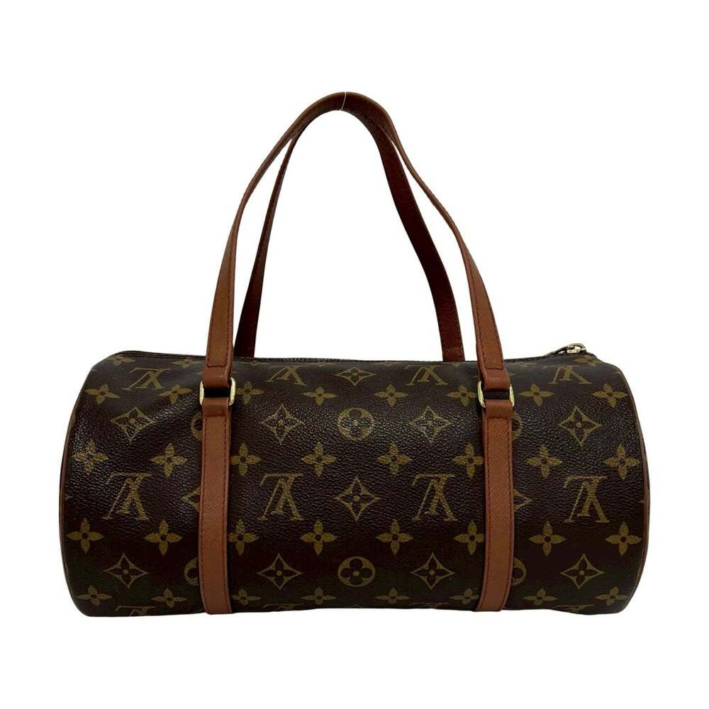 LOUIS VUITTON Brown Monogram Leather Papillon 30 Boston Bag - Picture 3 of 9